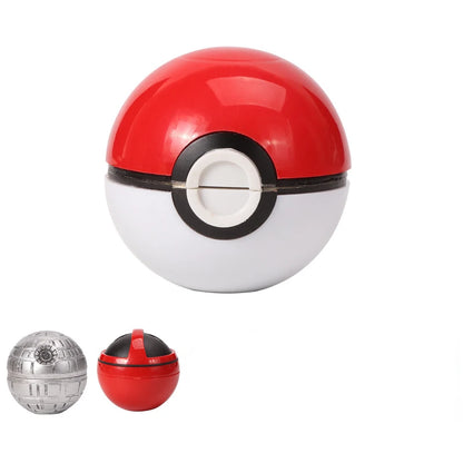 Cute Grinder for Smoke 3 Layers Herb Grinder With Zinc Alloy Teeth Pokeball Tobacco Grinder Smoking Pipe Accessories Cool Gadget