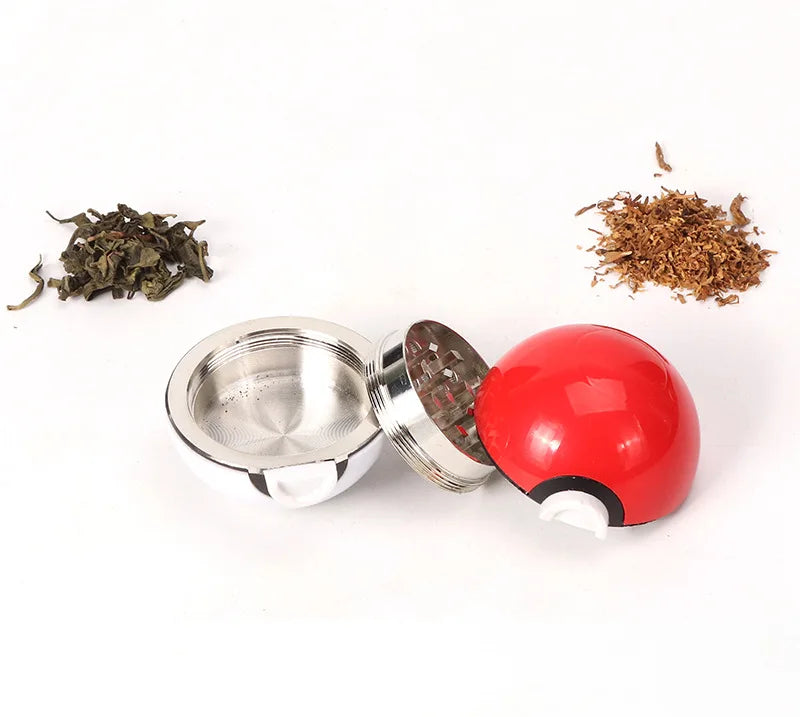 Cute Grinder for Smoke 3 Layers Herb Grinder With Zinc Alloy Teeth Pokeball Tobacco Grinder Smoking Pipe Accessories Cool Gadget